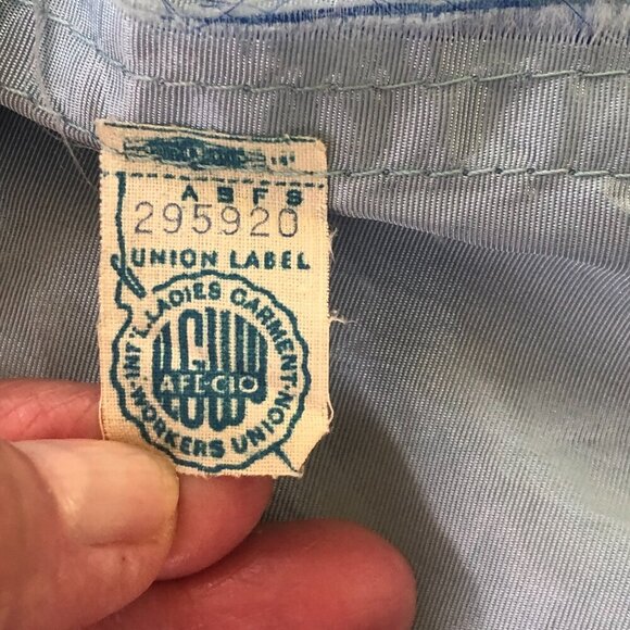 Vintage 60s Party Cocktail Sheath Dress Small Blue Floral Chiffon Swing Mad Men - Picture 9 of 13